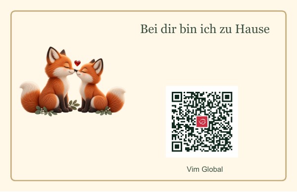 Kleine Fuchskarte mit QR-Code zur Nachricht