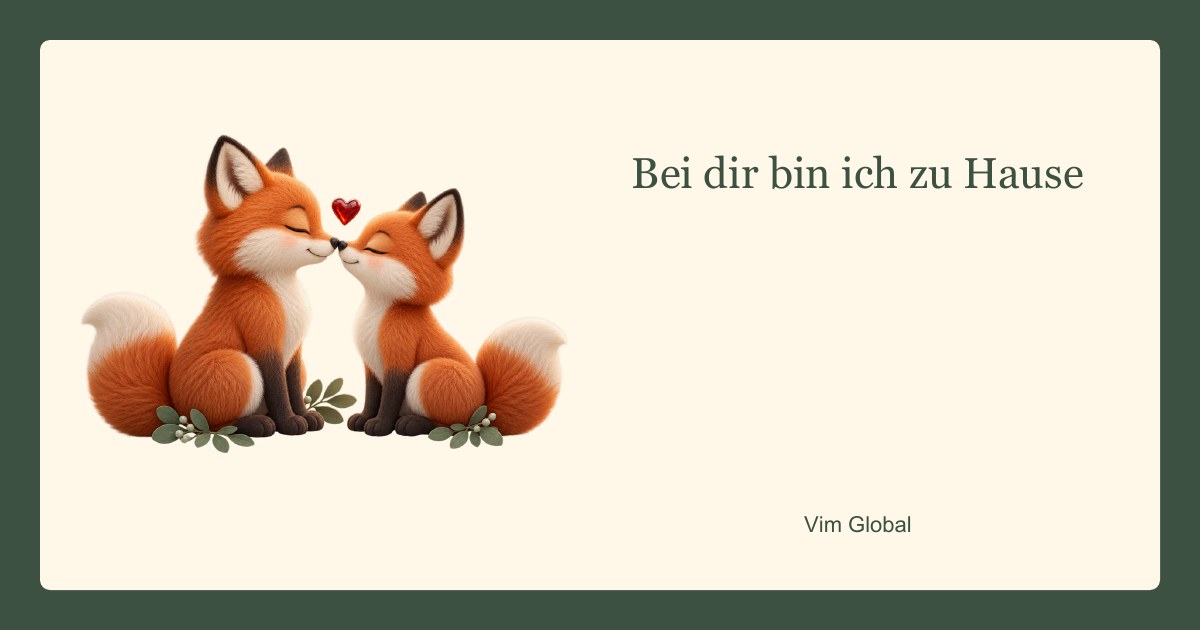 Bei dir bin ich zu Hause