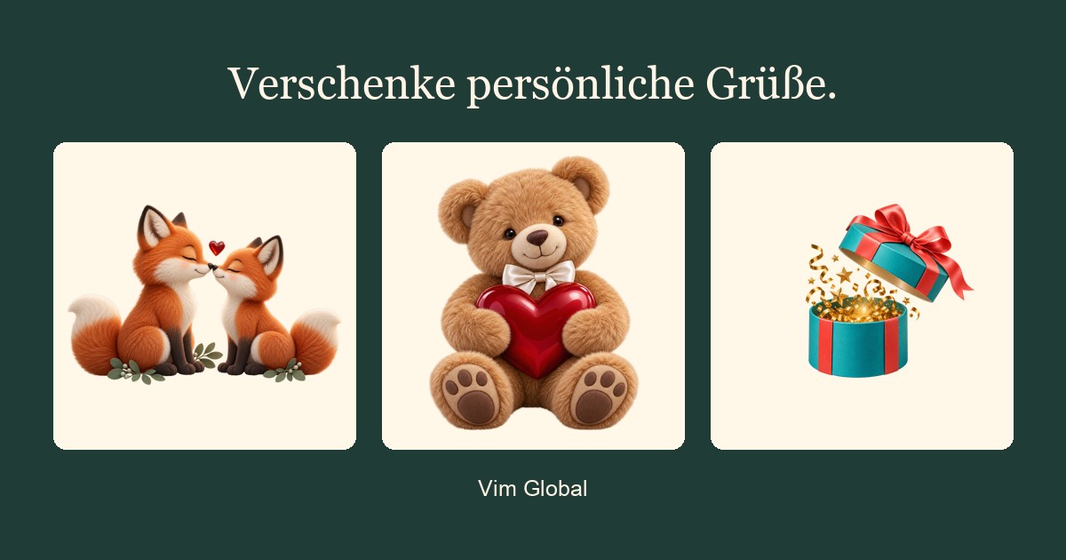 Verschenke persönliche Grüße.