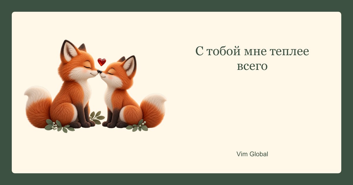 С тобой мне теплее всего