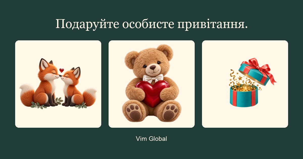 Подаруйте особисте привітання.